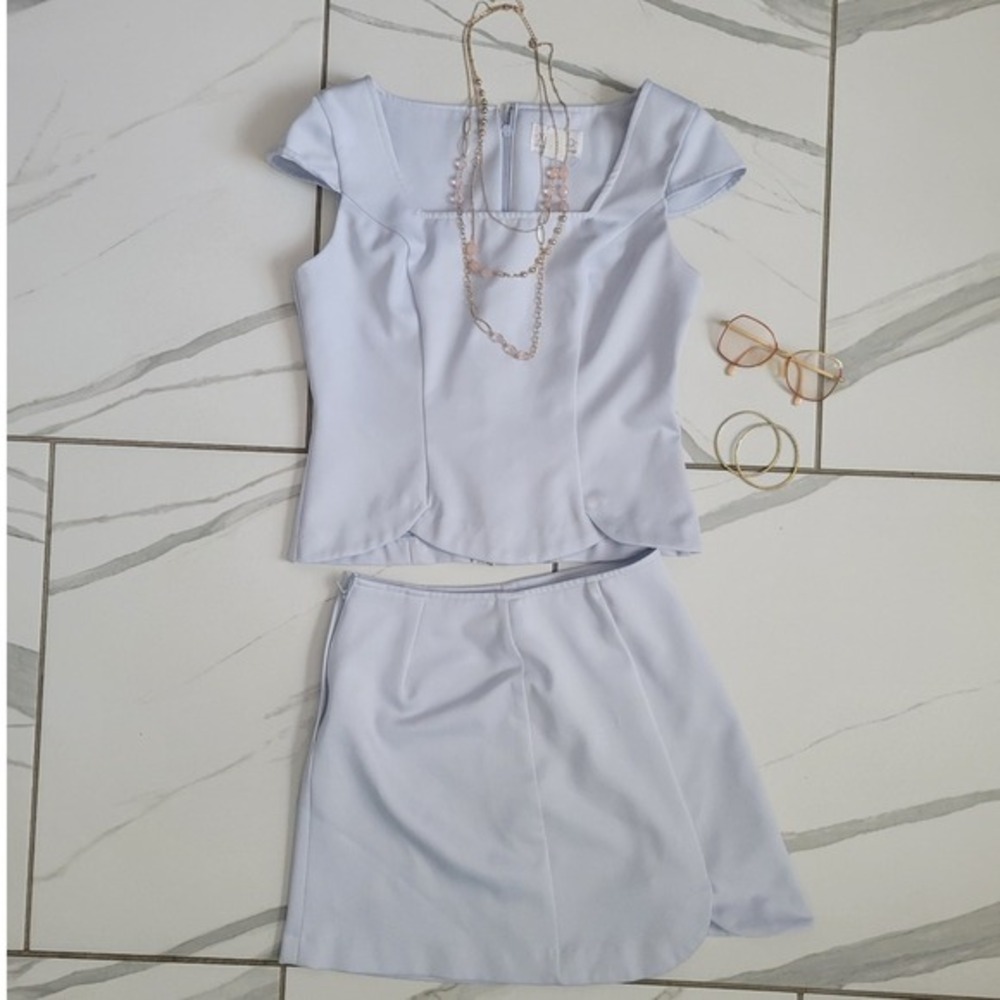 VIntage y2k XOXO Bodycon Mini Skirt and Top Set Office‎ European Summer USA Made